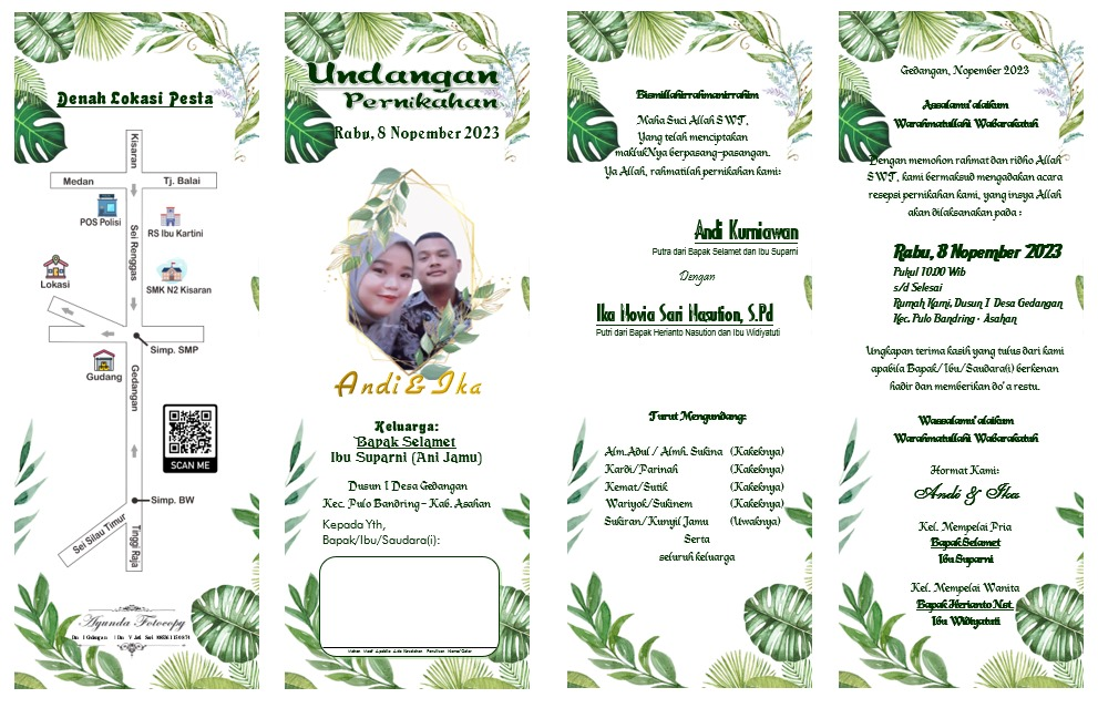 Undangan Tema Hijau Daun